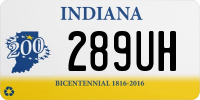 IN license plate 289UH