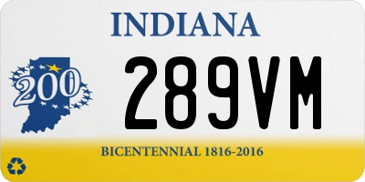 IN license plate 289VM