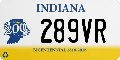 IN license plate 289VR