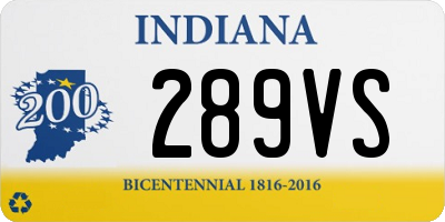 IN license plate 289VS
