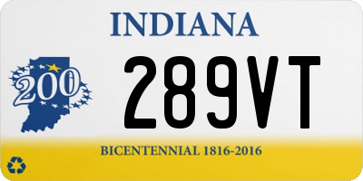 IN license plate 289VT