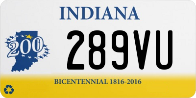 IN license plate 289VU