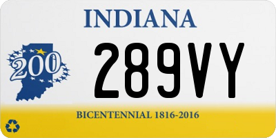 IN license plate 289VY
