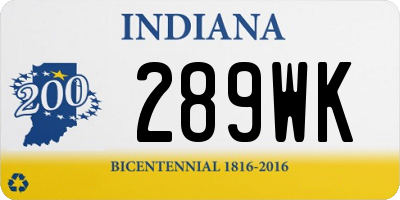 IN license plate 289WK