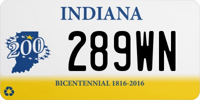 IN license plate 289WN