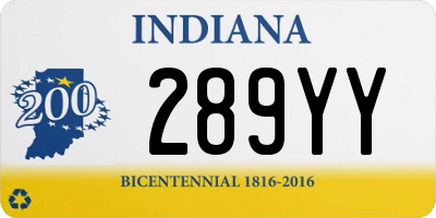 IN license plate 289YY