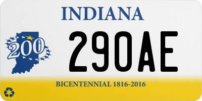 IN license plate 290AE