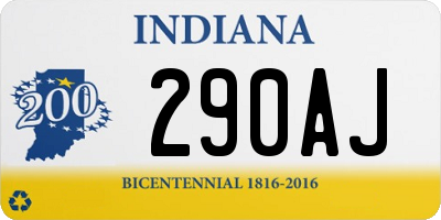 IN license plate 290AJ