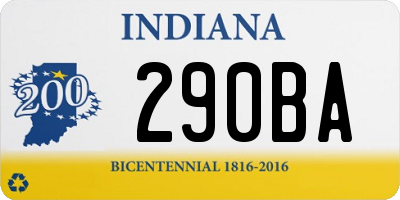 IN license plate 290BA