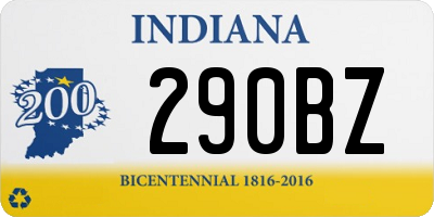 IN license plate 290BZ