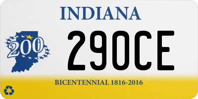 IN license plate 290CE