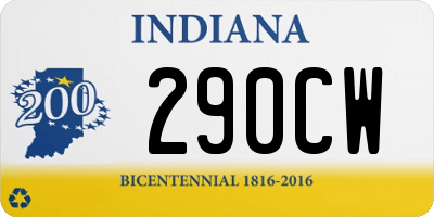 IN license plate 290CW