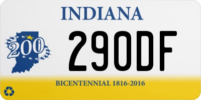 IN license plate 290DF