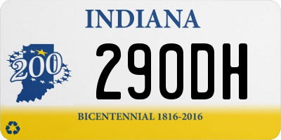 IN license plate 290DH