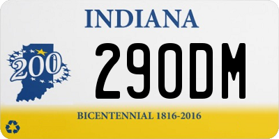 IN license plate 290DM