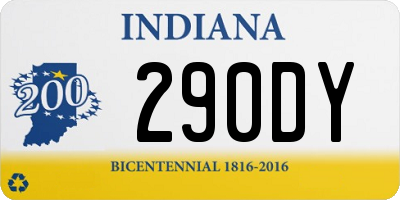 IN license plate 290DY