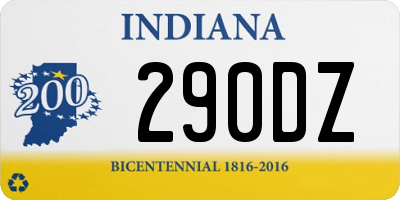 IN license plate 290DZ