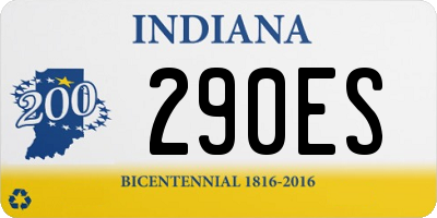 IN license plate 290ES