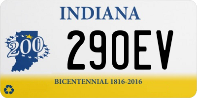 IN license plate 290EV