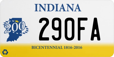 IN license plate 290FA