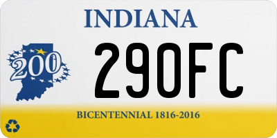 IN license plate 290FC