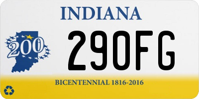 IN license plate 290FG