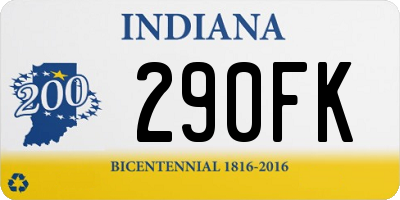 IN license plate 290FK