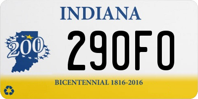 IN license plate 290FO