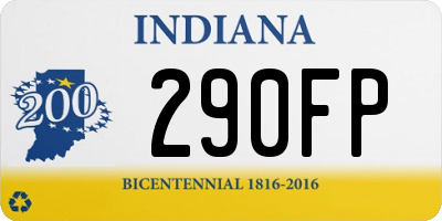 IN license plate 290FP