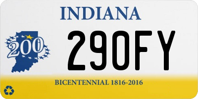 IN license plate 290FY