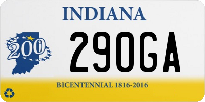 IN license plate 290GA