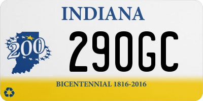 IN license plate 290GC