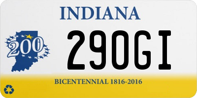 IN license plate 290GI