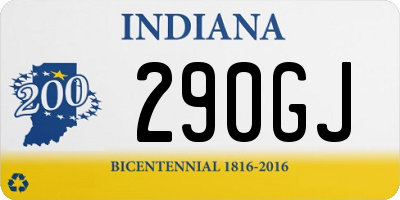 IN license plate 290GJ