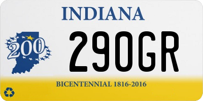 IN license plate 290GR