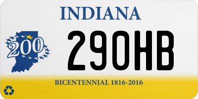 IN license plate 290HB