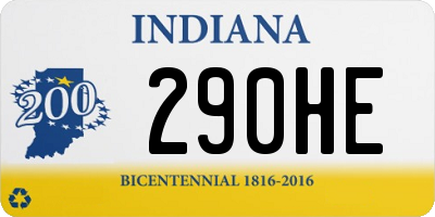 IN license plate 290HE