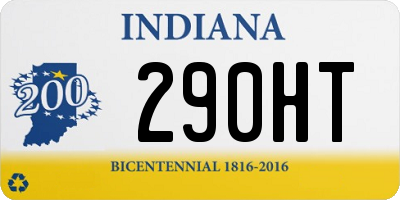 IN license plate 290HT