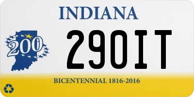 IN license plate 290IT