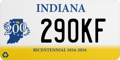 IN license plate 290KF