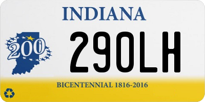 IN license plate 290LH