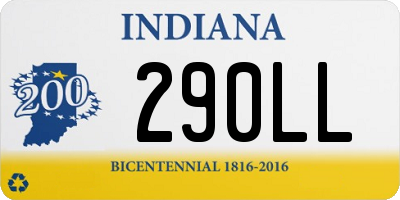 IN license plate 290LL