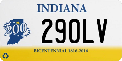 IN license plate 290LV