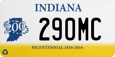 IN license plate 290MC