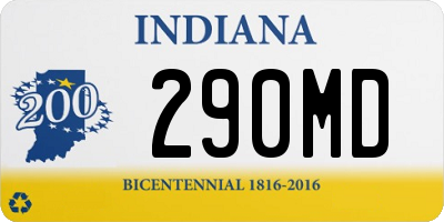 IN license plate 290MD