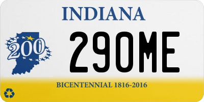 IN license plate 290ME