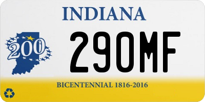 IN license plate 290MF