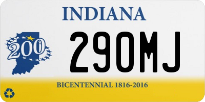 IN license plate 290MJ