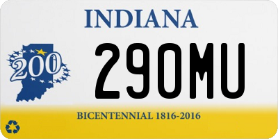 IN license plate 290MU