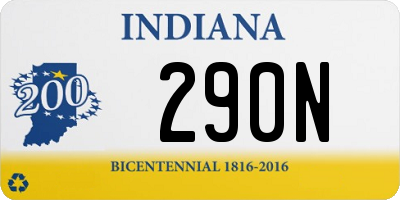 IN license plate 290N